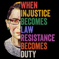 When Injustice Becomes Law Resistance Becomes Duty Rbg Women Cooling Performance Crew T-Shirt