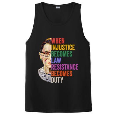 When Injustice Becomes Law Resistance Becomes Duty Rbg Women PosiCharge Competitor Tank