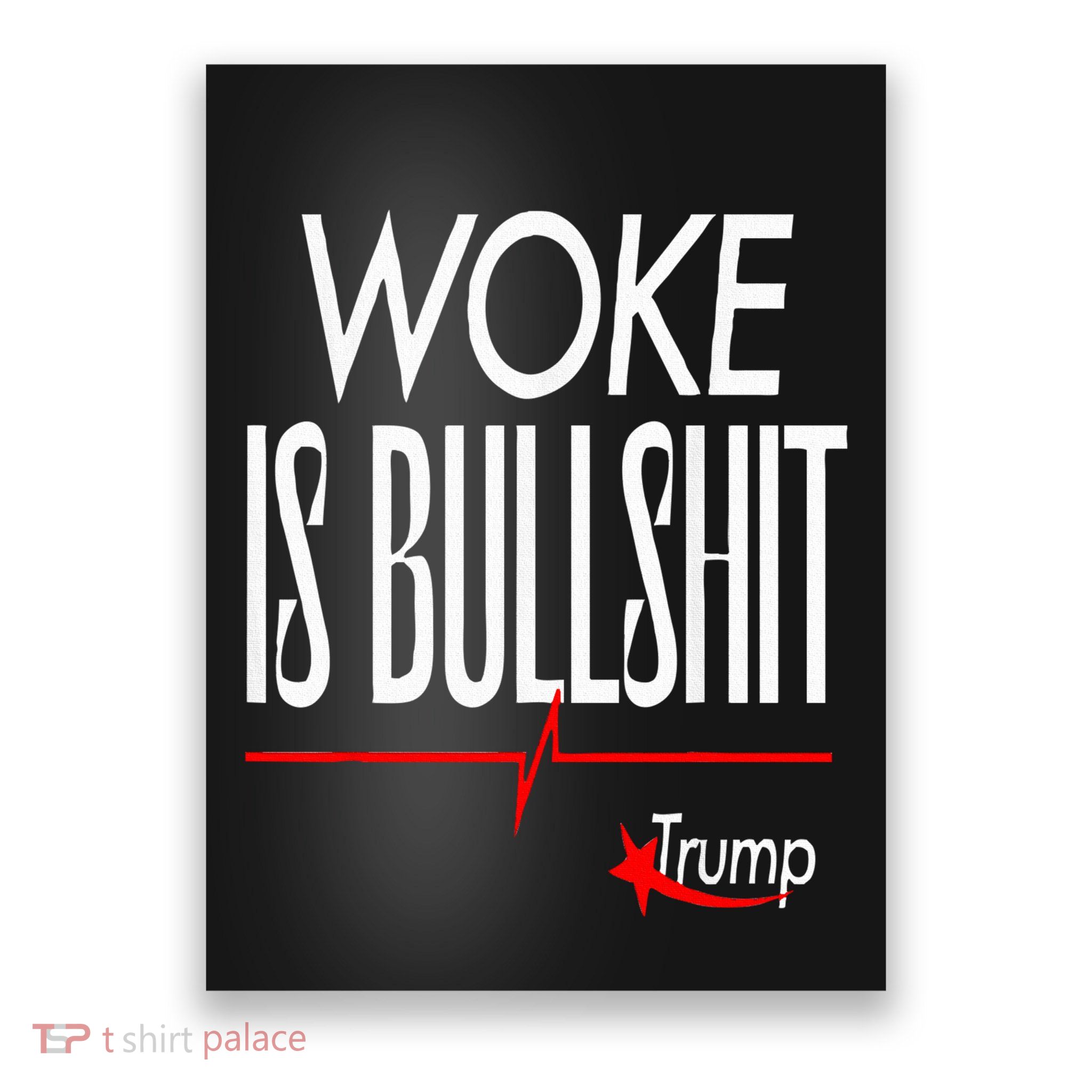 Woke Is Bullshit Trump Trendy Saying Poster