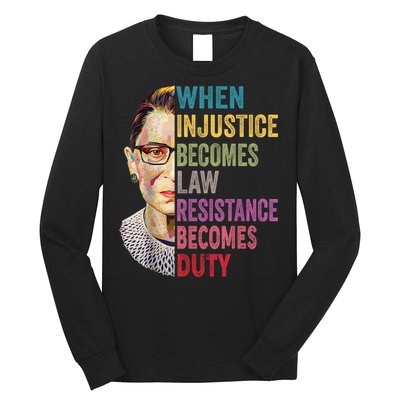 When Injustice Becomes Law Resistance Becomes Duty Feminist Long Sleeve Shirt