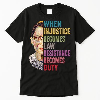 When Injustice Becomes Law Resistance Becomes Duty Feminist Tall T-Shirt