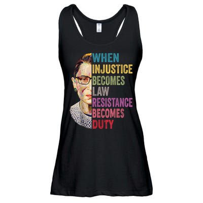 When Injustice Becomes Law Resistance Becomes Duty Feminist Ladies Essential Flowy Tank