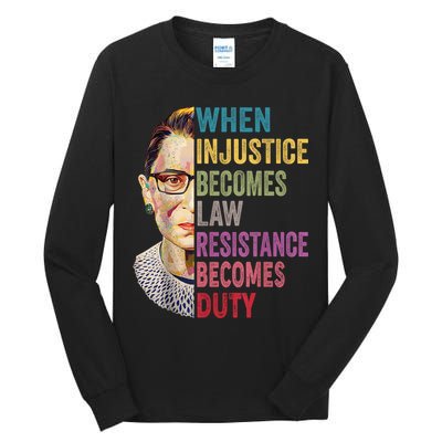 When Injustice Becomes Law Resistance Becomes Duty Feminist Tall Long Sleeve T-Shirt