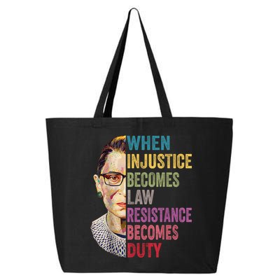 When Injustice Becomes Law Resistance Becomes Duty Feminist 25L Jumbo Tote