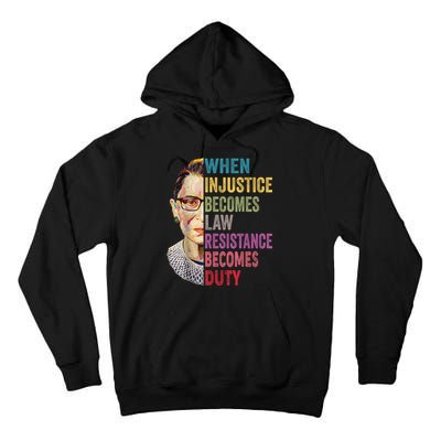 When Injustice Becomes Law Resistance Becomes Duty Feminist Tall Hoodie