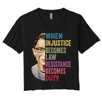 When Injustice Becomes Law Resistance Becomes Duty Feminist Women's Crop Top Tee