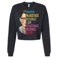 When Injustice Becomes Law Resistance Becomes Duty Feminist Cropped Pullover Crew