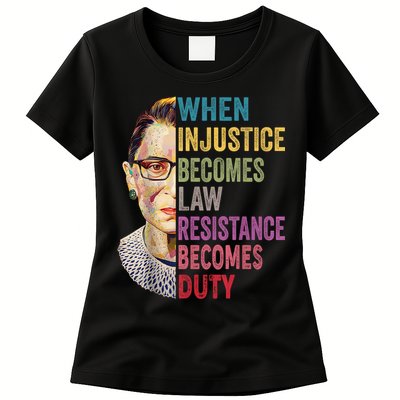 When Injustice Becomes Law Resistance Becomes Duty Feminist Womens T-Shirt