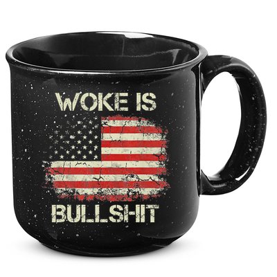 Woke Is Bullshit 15oz Campfire Ceramic Mug