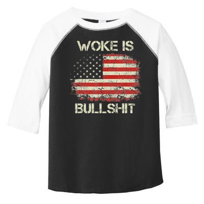 Woke Is Bullshit Toddler Fine Jersey T-Shirt