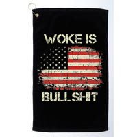 Woke Is Bullshit Golf Towel