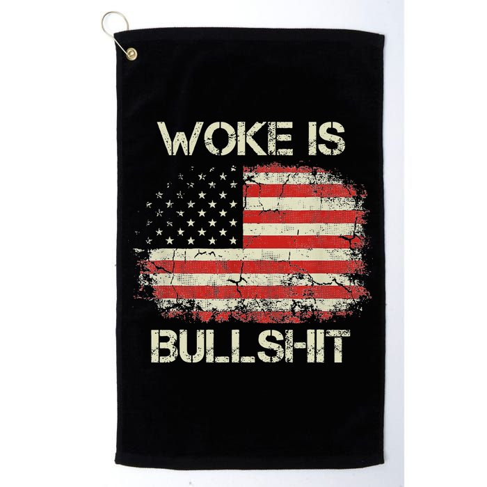 Woke Is Bullshit Golf Towel