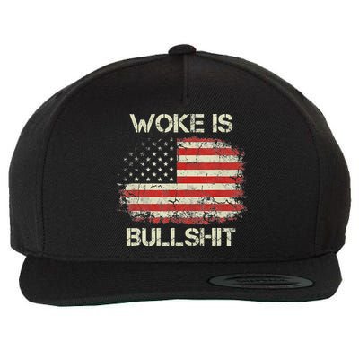 Woke Is Bullshit Wool Snapback Cap