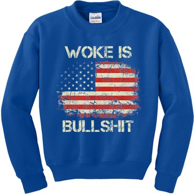 Woke Is Bullshit Kids Sweatshirt