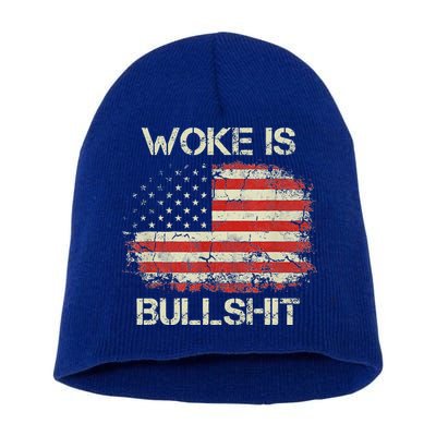 Woke Is Bullshit Short Acrylic Beanie