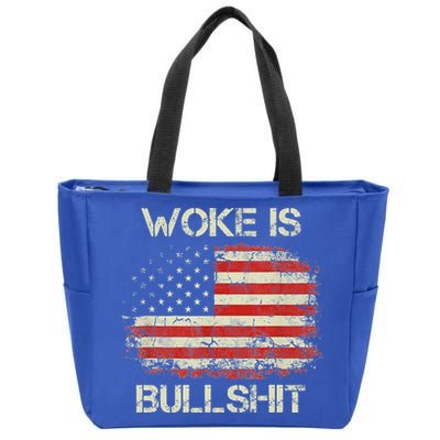 Woke Is Bullshit Zip Tote Bag