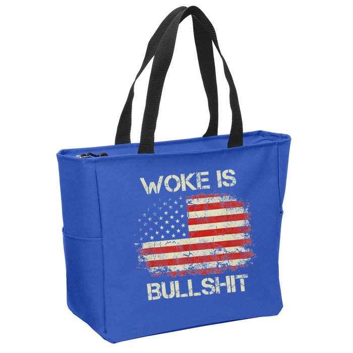 Woke Is Bullshit Zip Tote Bag