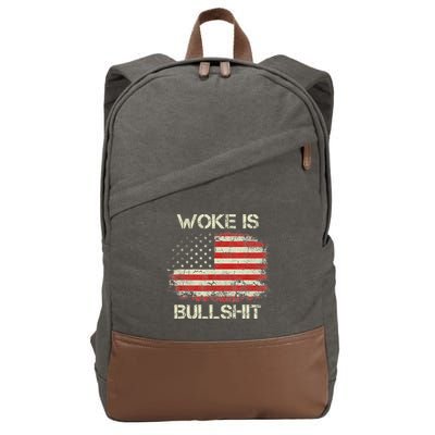 Woke Is Bullshit Cotton Canvas Backpack