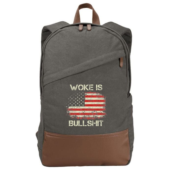 Woke Is Bullshit Cotton Canvas Backpack