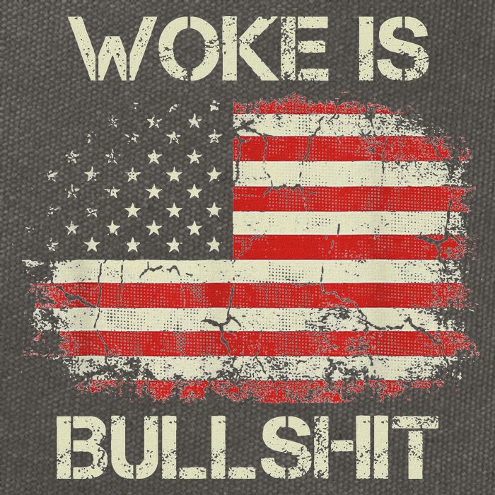 Woke Is Bullshit Cotton Canvas Backpack