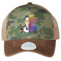 When Injustice Becomes Law Resistance Becomes Duty RBG Legacy Tie Dye Trucker Hat