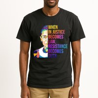When Injustice Becomes Law Resistance Becomes Duty RBG Tall T-Shirt