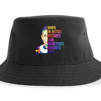 When Injustice Becomes Law Resistance Becomes Duty RBG Sustainable Bucket Hat