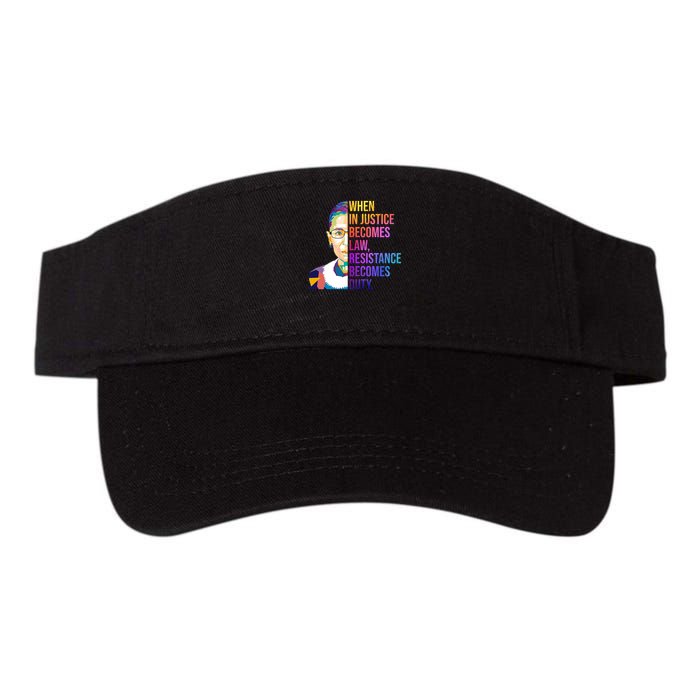 When Injustice Becomes Law Resistance Becomes Duty RBG Visor