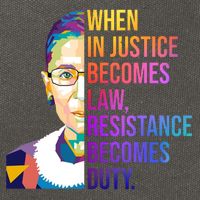 When Injustice Becomes Law Resistance Becomes Duty RBG Cotton Canvas Backpack