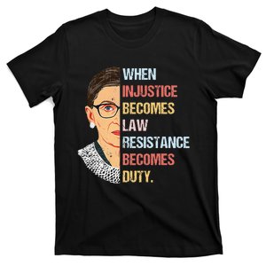 When Injustice Becomes Law Resistance Becomes Duty T-Shirt