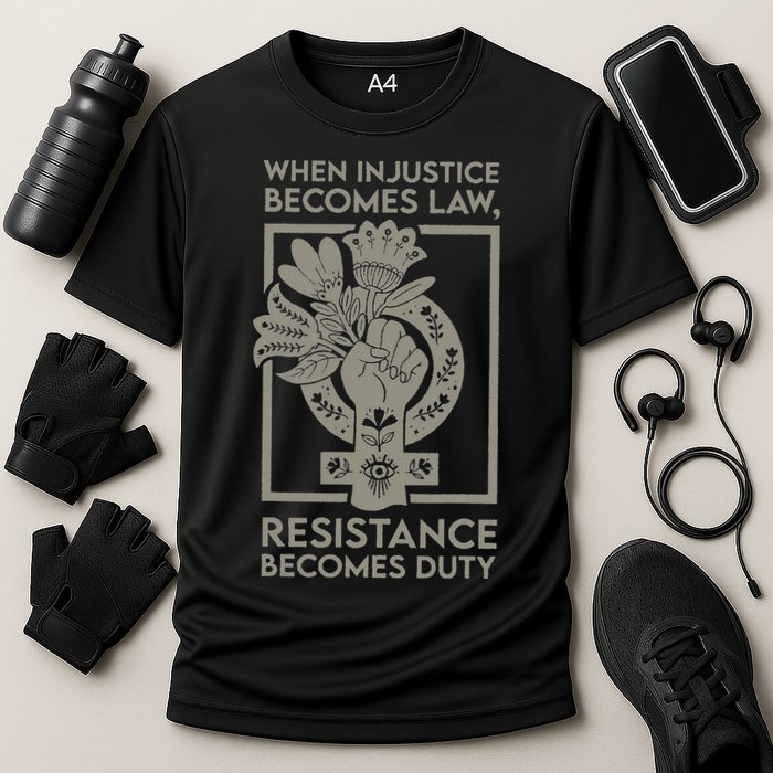 When Injustice Becomes Law Cooling Performance Crew T-Shirt