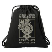When Injustice Becomes Law Drawstring Bag