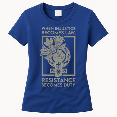 When Injustice Becomes Law Womens T-Shirt