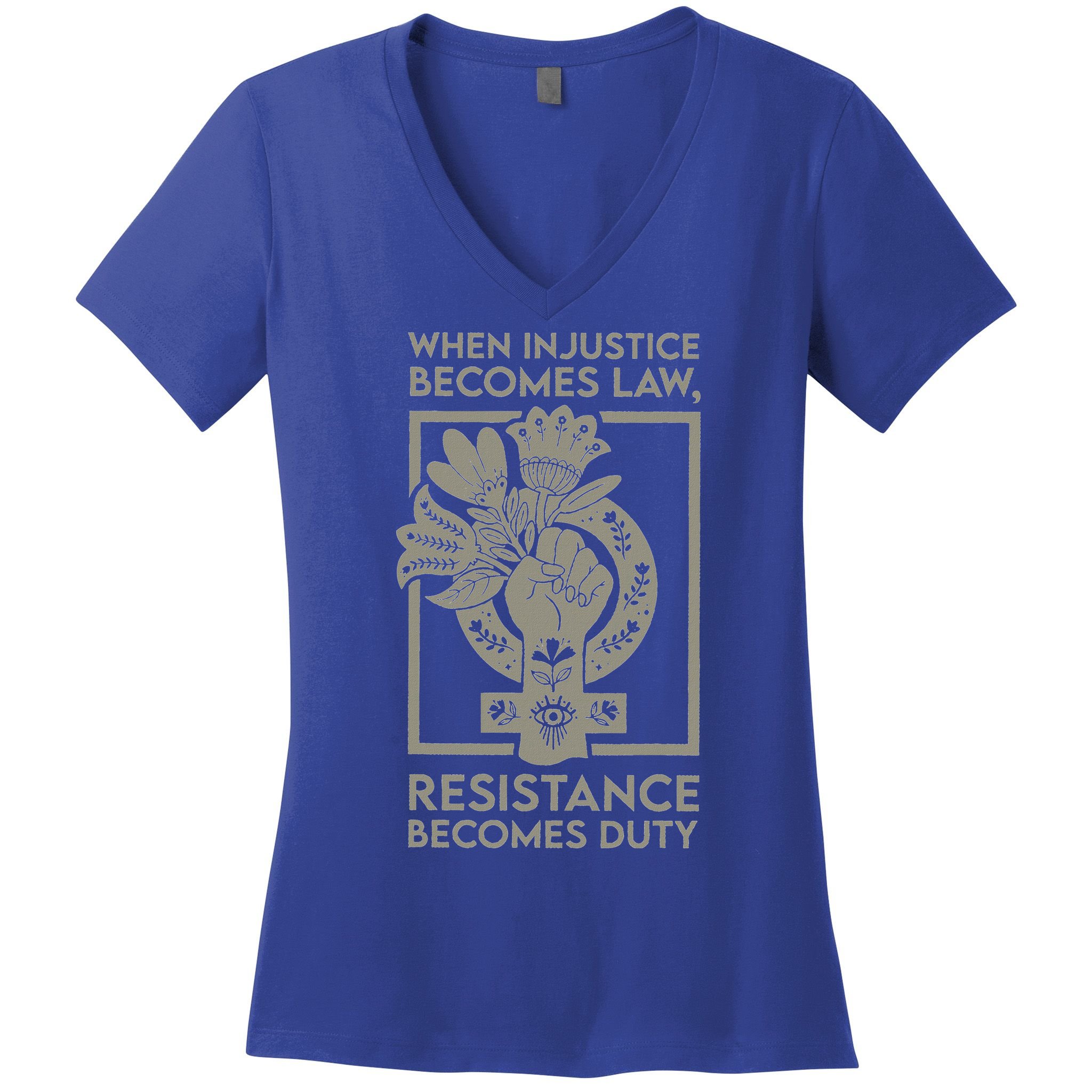 When Injustice Becomes Law Women's V-Neck T-Shirt