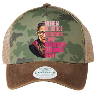 When Injustice Becomes Law Resistance Becomes Duty Rbg Quote Legacy Tie Dye Trucker Hat
