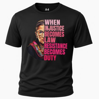 When Injustice Becomes Law Resistance Becomes Duty Rbg Quote Performance Shirt