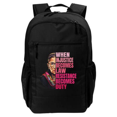 When Injustice Becomes Law Resistance Becomes Duty Rbg Quote Backpack