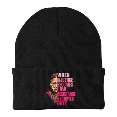 When Injustice Becomes Law Resistance Becomes Duty Rbg Quote Beanie