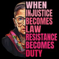 When Injustice Becomes Law Resistance Becomes Duty Rbg Quote Poster