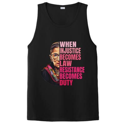 When Injustice Becomes Law Resistance Becomes Duty Rbg Quote PosiCharge Competitor Tank