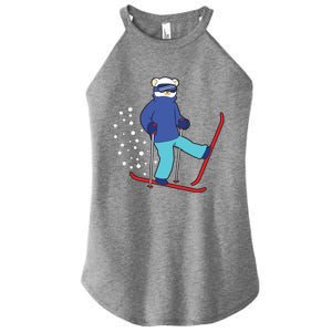 Winter Ice Bear Ski Skier Skiing Gift Women's Perfect Tri Rocker Tank