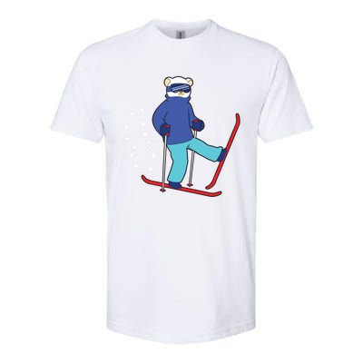 Winter Ice Bear Ski Skier Skiing Gift Softstyle® CVC T-Shirt