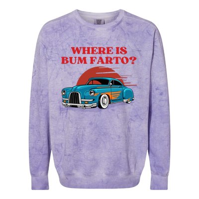 Where Is Bum Farto Retro Colorblast Crewneck Sweatshirt