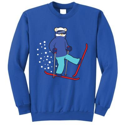 Winter Ice Bear Ski Skier Skiing Gift Sweatshirt