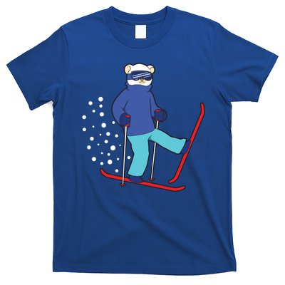 Winter Ice Bear Ski Skier Skiing Gift T-Shirt