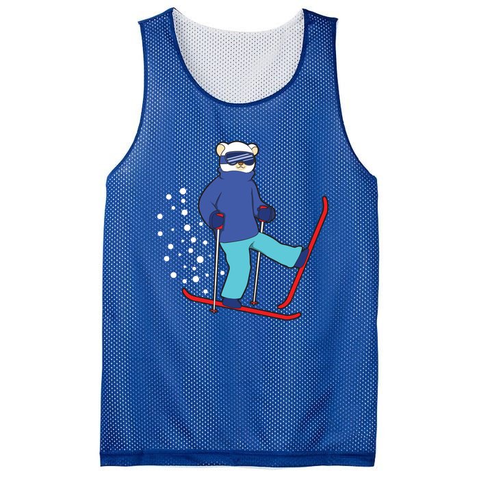 Winter Ice Bear Ski Skier Skiing Gift Mesh Reversible Basketball Jersey Tank