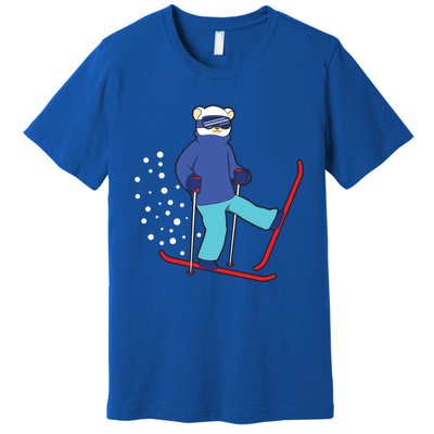 Winter Ice Bear Ski Skier Skiing Gift Premium T-Shirt