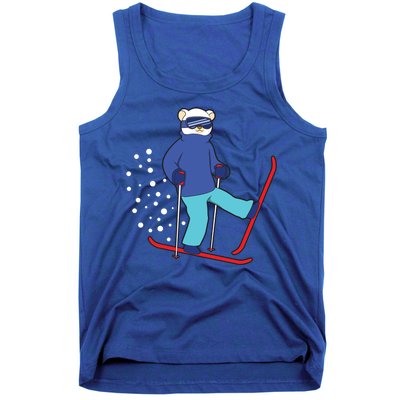 Winter Ice Bear Ski Skier Skiing Gift Tank Top