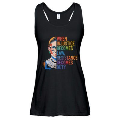 When Injustice Becomes Law Resistance Becomes Duty Rbg Ladies Essential Flowy Tank