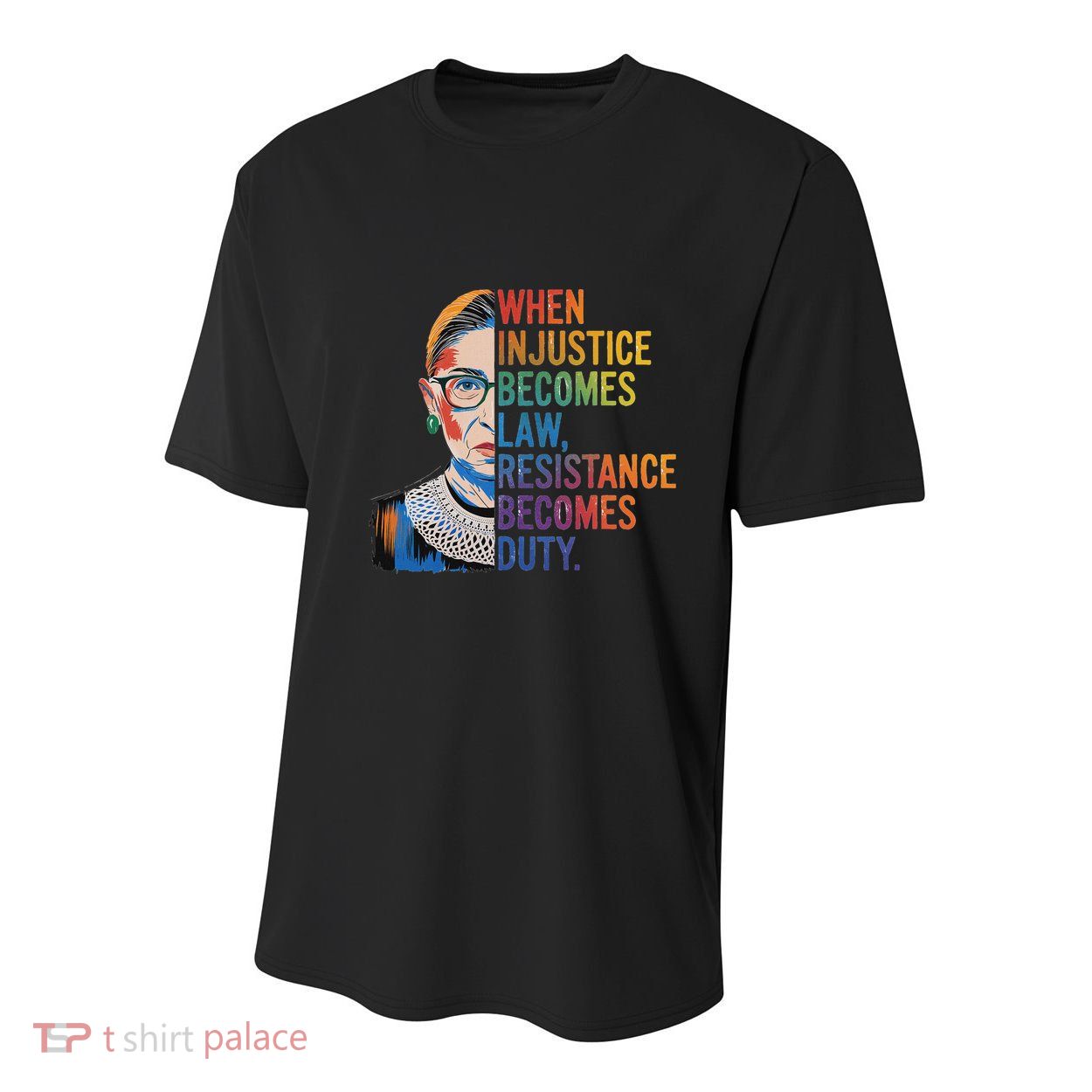 When Injustice Becomes Law Resistance Becomes Duty Rbg Youth Performance Sprint T-Shirt